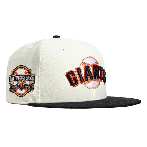 New Era 59Fifty White Dome San Francisco Giants 25th Anniversary Patch Hat - White, Black