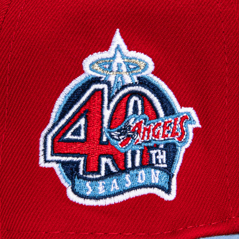 New Era 59Fifty Los Angeles Angels 40th Anniversary Patch Hat - Red, Light Blue