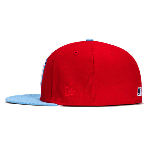 New Era 59Fifty Los Angeles Angels 40th Anniversary Patch Hat - Red, Light Blue