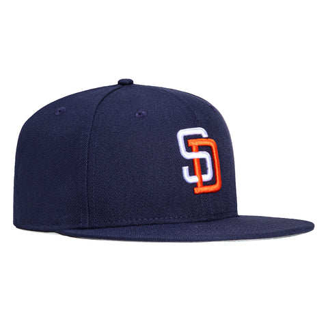 New Era 59Fifty Retro On-Field San Diego Padres Hat - Navy, White, Orange