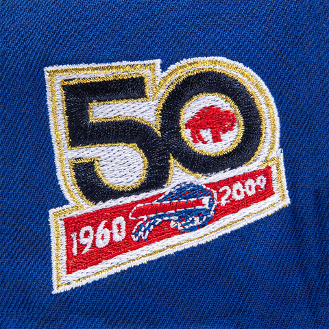 New Era 59Fifty Buffalo Bills 50th Anniversary Patch Pink UV Hat - Royal, Black