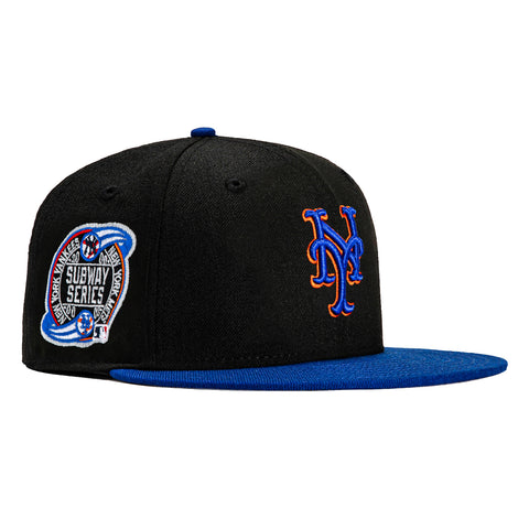 New Era 59Fifty New York Mets Subway Series Patch Pink UV Hat - Black, Royal