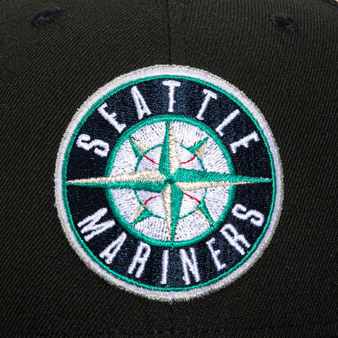 New Era 59Fifty Black Dome Seattle Mariners 35th Anniversary Patch Trucker Hat - Black