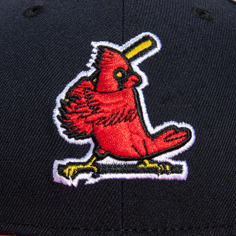 New Era 59Fifty St Louis Cardinals 100th Anniversary Patch Hat - Navy, Red