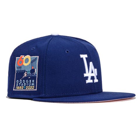 New Era 59Fifty Los Angeles Dodgers 60th Anniversary Stadium Patch Apricot UV Hat - Royal