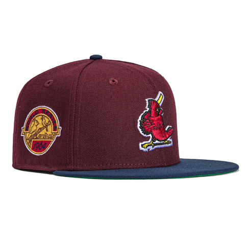New Era 59Fifty St Louis Cardinals 1964 World Series Patch Hat - Maroon, Navy