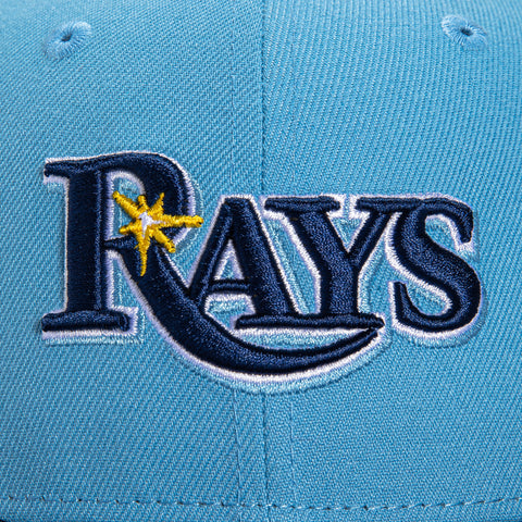 New Era 59Fifty Tampa Bay Rays Tropicana Field Patch Jersey Hat- Light Blue, Light Navy