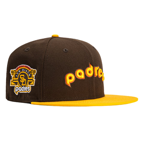 New Era 59Fifty San Diego Padres Stadium Patch Jersey Hat- Brown, Gold