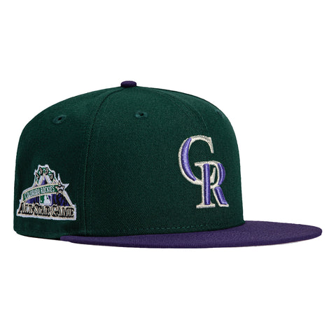 New Era 59Fifty Colorado Rockies 1998 All Star Game Patch Hat - Green, Purple