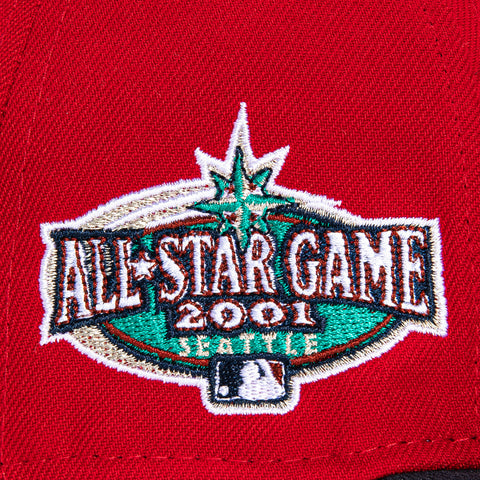 New Era 59Fifty Seattle Mariners 2001 All Star Game Patch Hat - Red, Navy