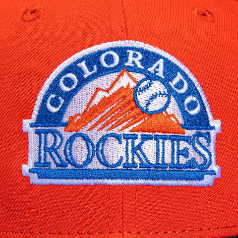 New Era 59Fifty Colorado Rockies Inaugural Patch Logo Hat - Orange, Royal