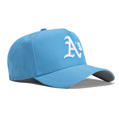 New Era 9FORTY A-Frame Oakland Athletics Snapback Hat - Light Blue