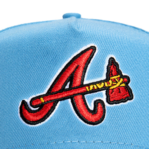 New Era 9Forty A-Frame Atlanta Braves Snapback Alternate Hat - Light Blue