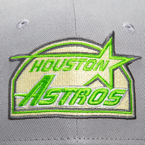New Era 59Fifty Houston Astros 35 Years Patch Logo Hat - Graphite, Lime Green, Tan