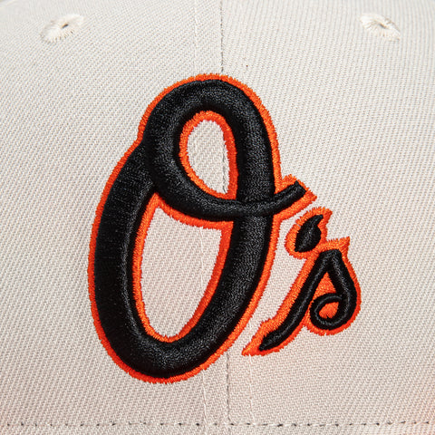 New Era 59Fifty Stone Dome Baltimore Orioles 30th Anniversary Patch Hat - Stone, Orange