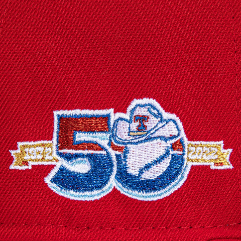 New Era 59Fifty Texas Rangers 50th Anniversary Patch Alternate Hat - Red