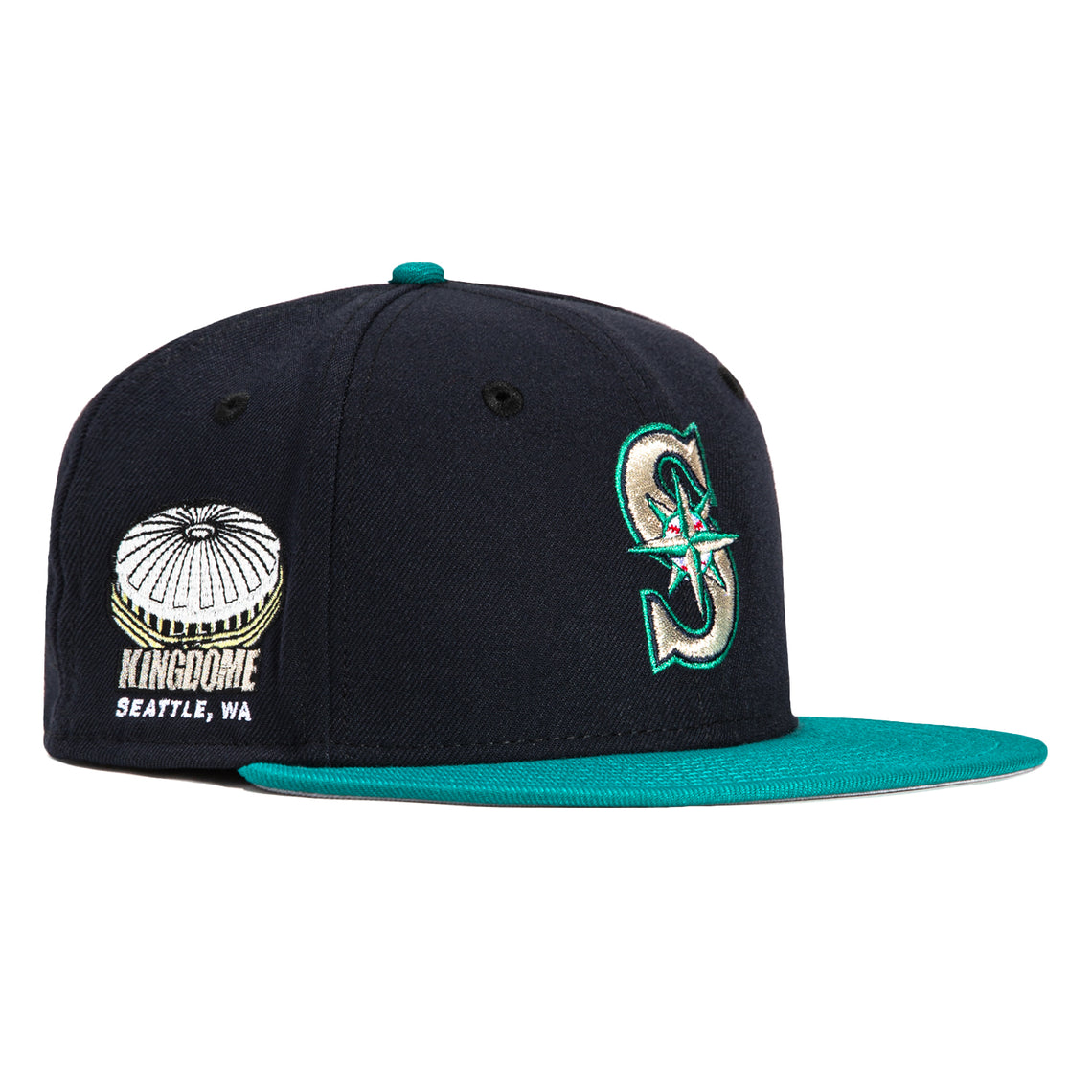 New Era 59Fifty Seattle Mariners Kingdome Patch Hat Navy, Teal Hat Club