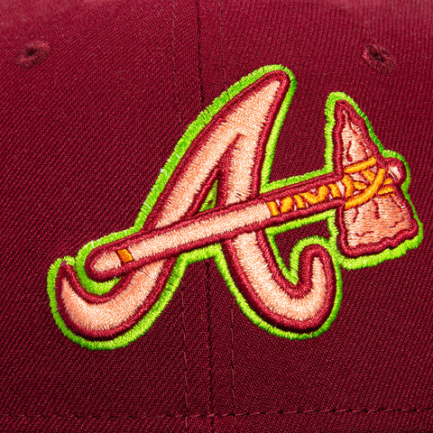 New Era 59Fifty Atlanta Braves 40th Anniversary Patch Alternate Hat - Cardinal, Black, Peach