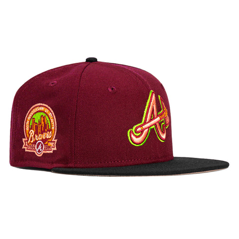 New Era 59Fifty Atlanta Braves 40th Anniversary Patch Alternate Hat - Cardinal, Black, Peach