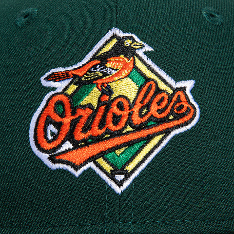 New Era 59Fifty Baltimore Orioles 2001 All Star Game Patch Logo Hat - Green, Black