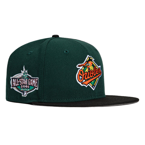 New Era 59Fifty Baltimore Orioles 2001 All Star Game Patch Logo Hat - Green, Black