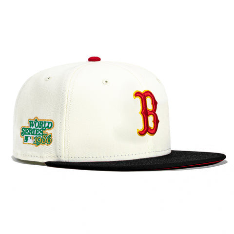 New Era 59Fifty Boston Red Sox 1986 World Series Patch Hat - White