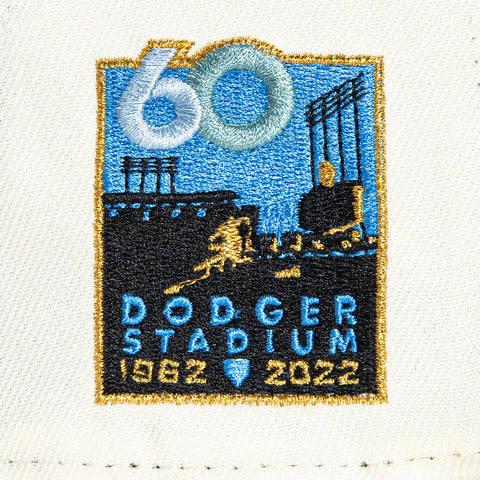 New Era 59Fifty Los Angeles Dodgers 60th Anniversary Stadium Patch Hat - White, Black, Metallic Gold
