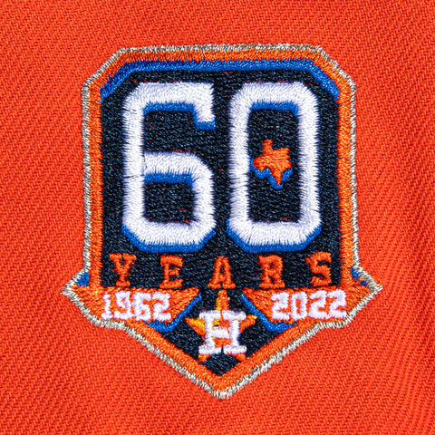 New Era 59Fifty Houston Astros 60th Anniversary Patch Concept Hat - Orange, Navy