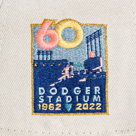 New Era 59Fifty Stone Dome Los Angeles Dodgers 60th Anniversary Patch Hat - Stone, Royal
