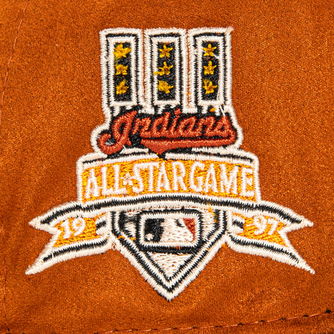 New Era 59Fifty S'mores Cleveland Guardians 1997 All Star Game Patch Alternate Hat - Burnt Orange, Black