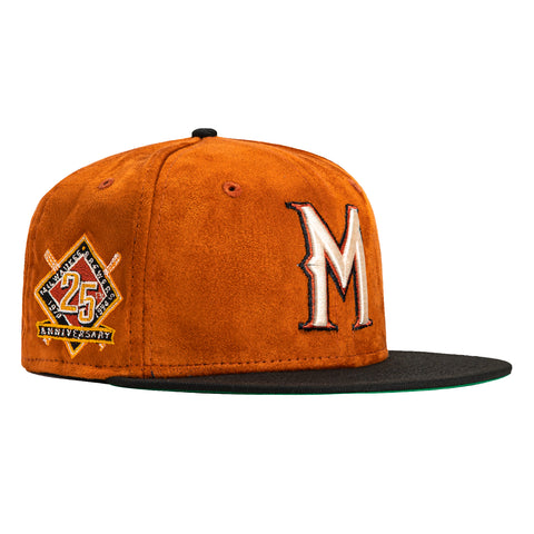 New Era 59Fifty S'mores Milwaukee Brewers 25th Anniversary Patch M Hat - Burnt Orange, Black