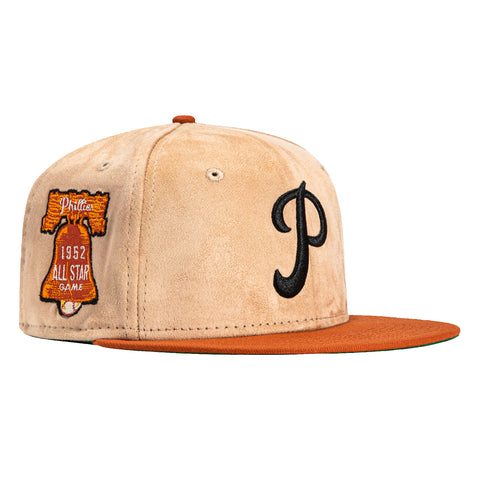 New Era 59Fifty S'mores Philadelphia Phillies 1952 All Star Game Patch Hat - Tan, Burnt Orange
