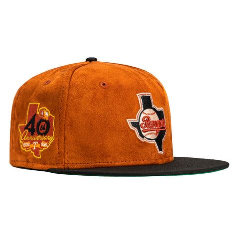 New Era 59Fifty S'mores Texas Rangers 40th Anniversary Patch Hat - Burnt Orange, Black