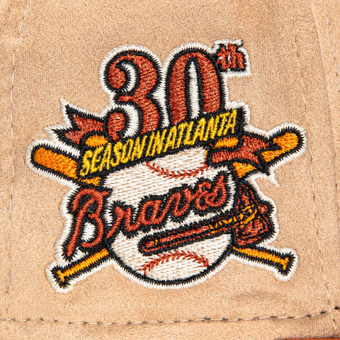 New Era 59Fifty S'mores Atlanta Braves 30th Anniversary Patch Hat - Tan, Burnt Orange