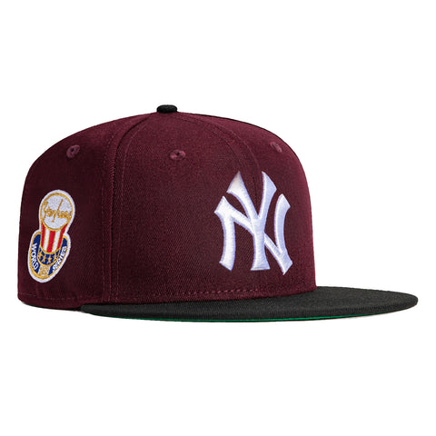 New Era 59Fifty New York Yankees 1952 World Series Patch Hat - Maroon, Black