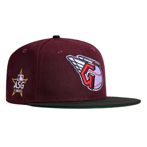 New Era 59Fifty Cleveland Guardians 2022 All Star Game Patch Alternate Hat - Maroon, Black
