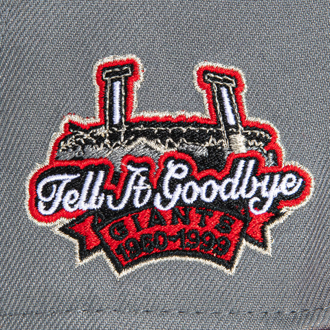 New Era 59Fifty San Francisco Giants Tell It Goodbye Patch Hat - Grey, Graphite, Red