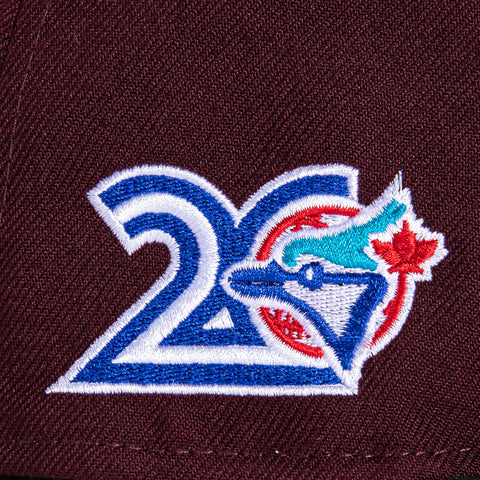 New Era 59Fifty Toronto Blue Jays 20th Anniversary Patch Hat - Maroon, Black