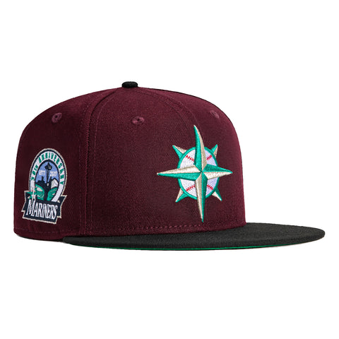 New Era 59Fifty Seattle Mariners 30th Anniversary Patch Hat - Maroon, Black