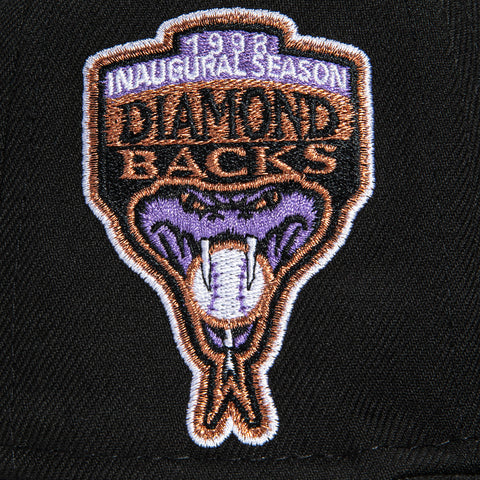 New Era 59Fifty Arizona Diamondbacks Inaugural Patch A Purple UV Hat - Black, Purple, Metallic Copper
