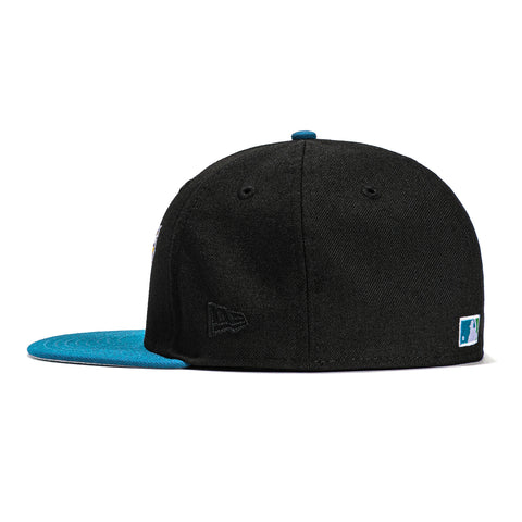 New Era 59Fifty Tampa Bay Rays Inaugural Patch Word Hat - Black, Neon Blue