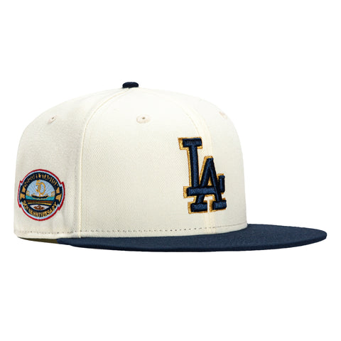 New Era 59Fifty Los Angeles Dodgers 50th Anniversary Stadium Patch Hat - White, Navy