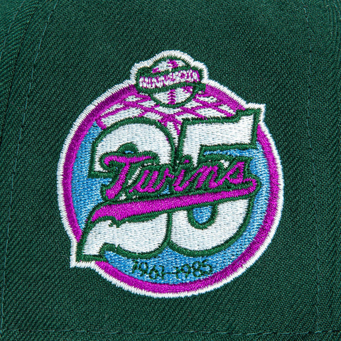 New Era 59Fifty Silk Icys Minnesota Twins 25th Anniversary Patch M Hat - Green