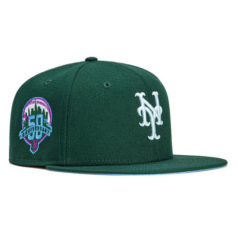 New Era 59Fifty Silk Icys New York Mets 50th Anniversary Patch Hat - Green