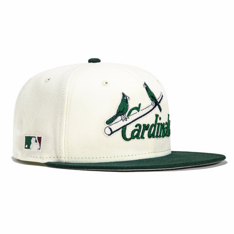 New Era 59FIFTY Chain Stitch St Louis Cardinals Hat - White, Green White/Green / 7