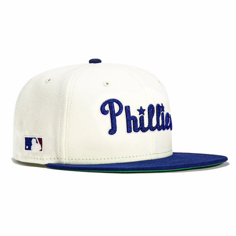 New Era 59Fifty Chain Stitch Philadelphia Phillies Hat - White, Royal