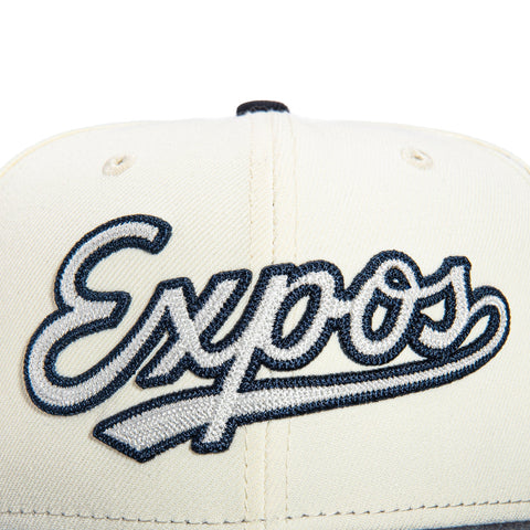 New Era 59Fifty Chain Stitch Montreal Expos Hat - White, Navy