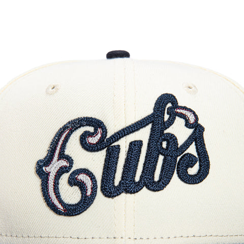 New Era 59Fifty Chain Stitch Chicago Cubs Hat - White, Navy