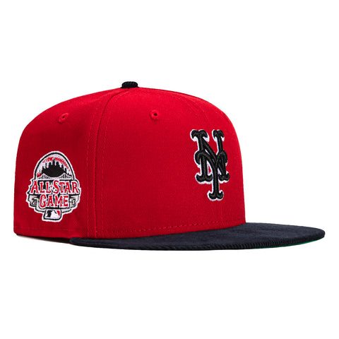 New Era 59Fifty Cord Visor New York Mets 2013 All Star Game Patch Hat - Red, Navy