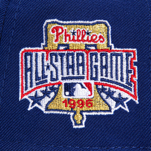 New Era 59Fifty Silky Pink UV Philadelphia Phillies 1996 All Star Game Patch Hat - Royal